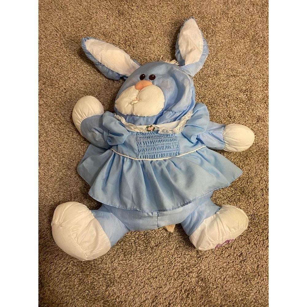Fisher Price Puffalumps Bunny Rabbit Plush Smocked Dress 1986 Tag Toy s28or10